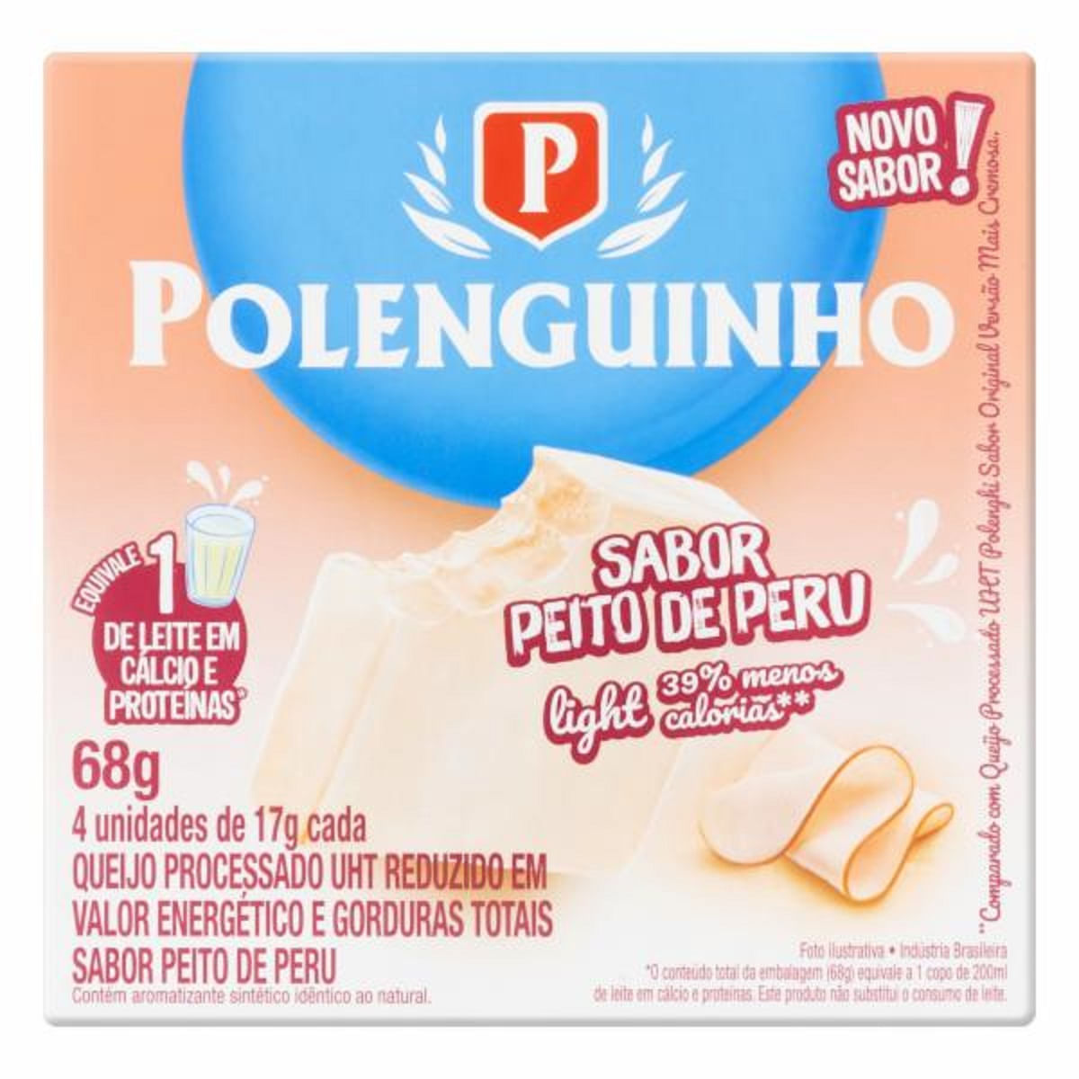 Queijo Polenguinho com Peito de Peru Light 4 x 17 g