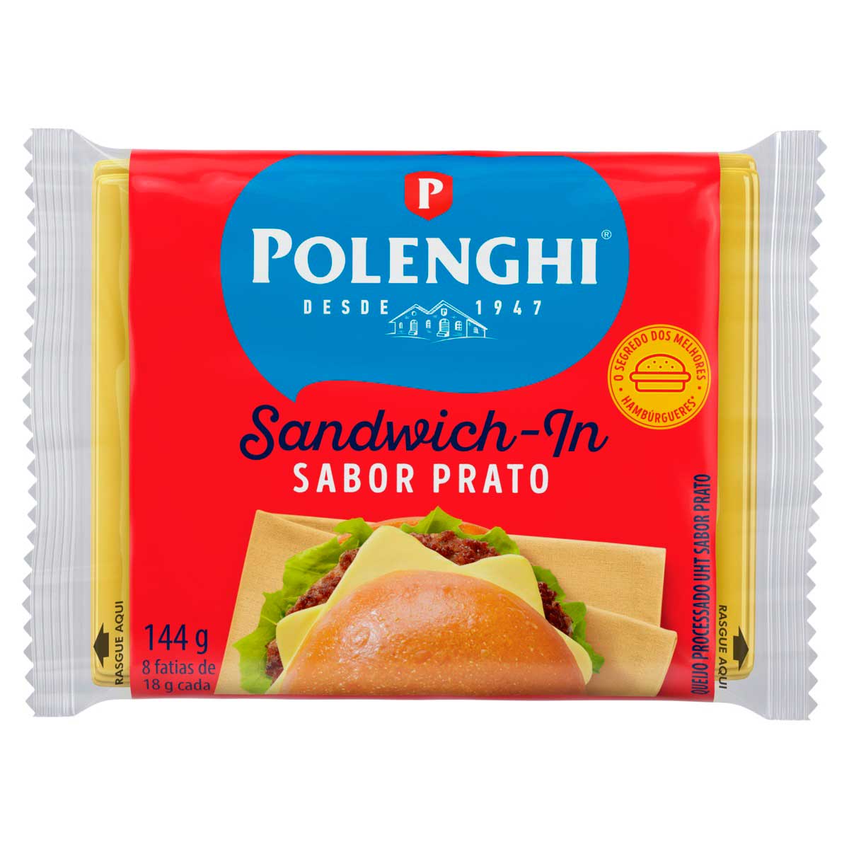 Queijo Prato Fatiado Polenghi Sandwich-In 144g