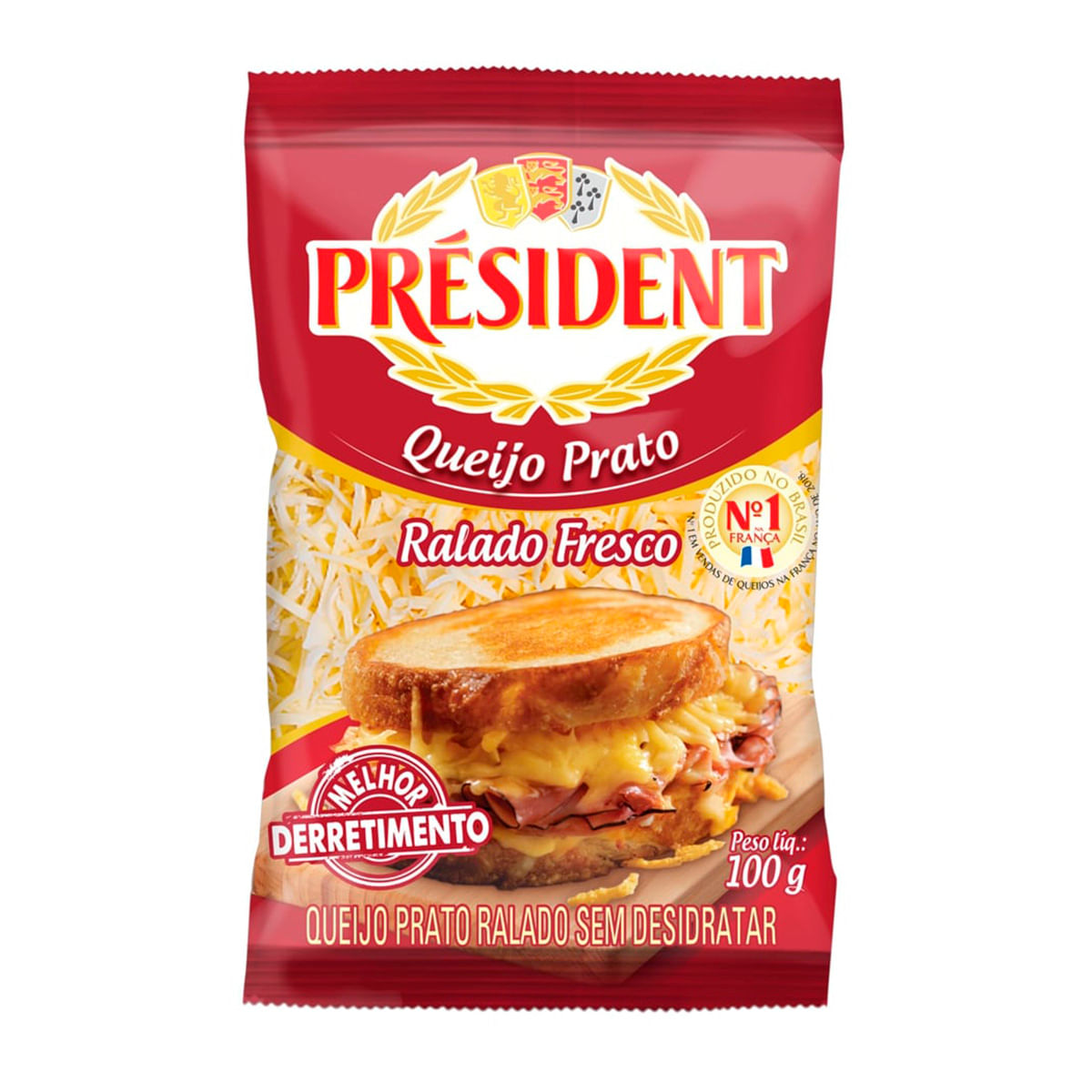 Queijo Prato Fresco President Ralado 100 g