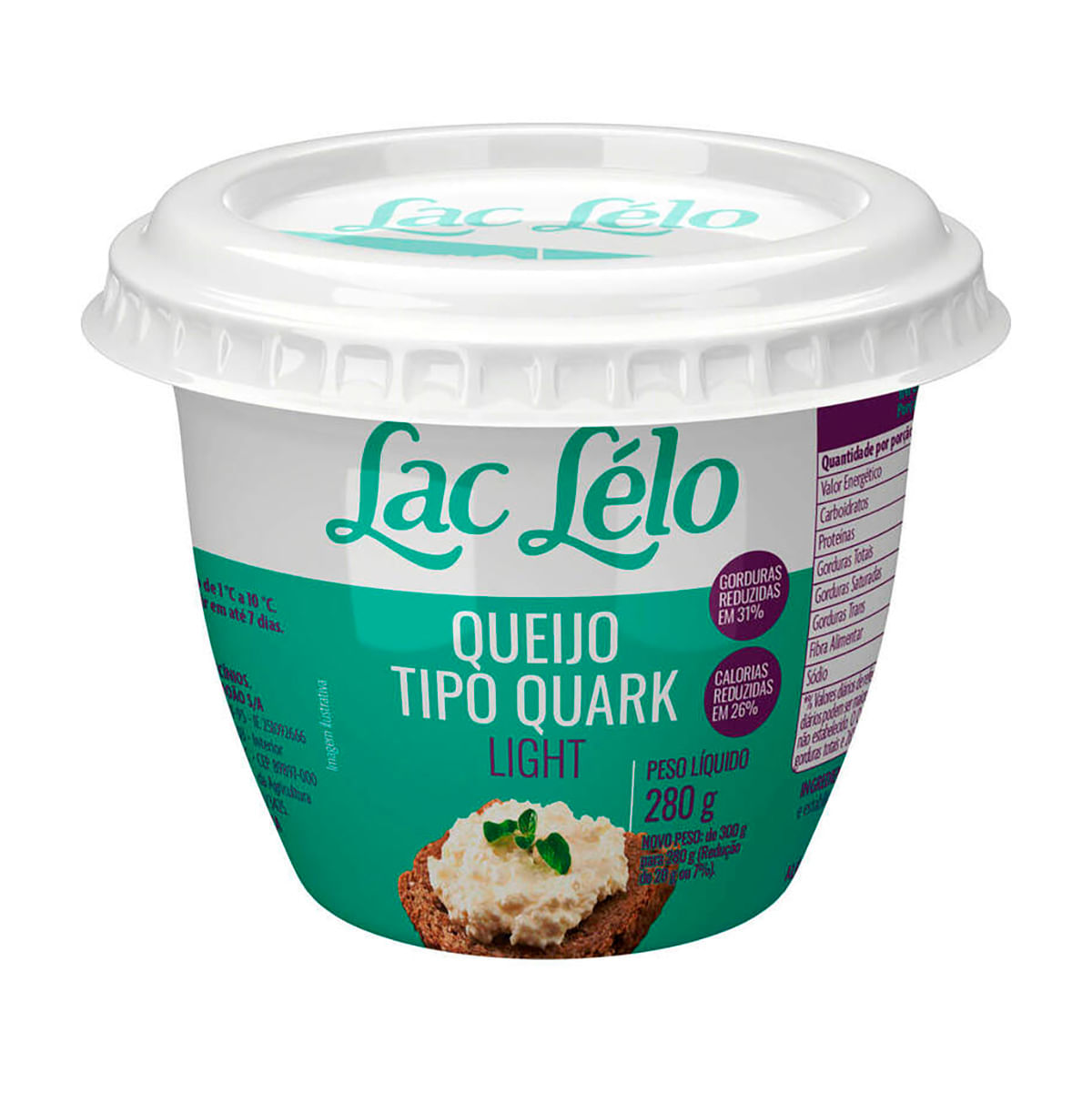 Queijo Quark Light Lac Lelo 280 g