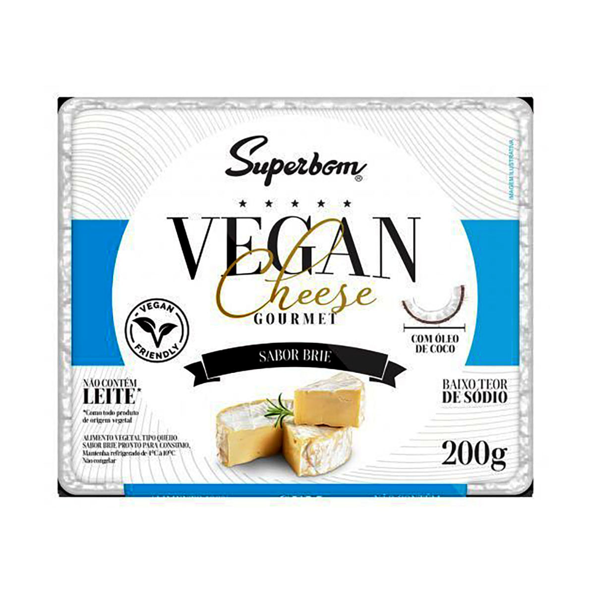 Queijo Vegano Vegan Cheese Gourmet sabor Brie Superbom 200 g