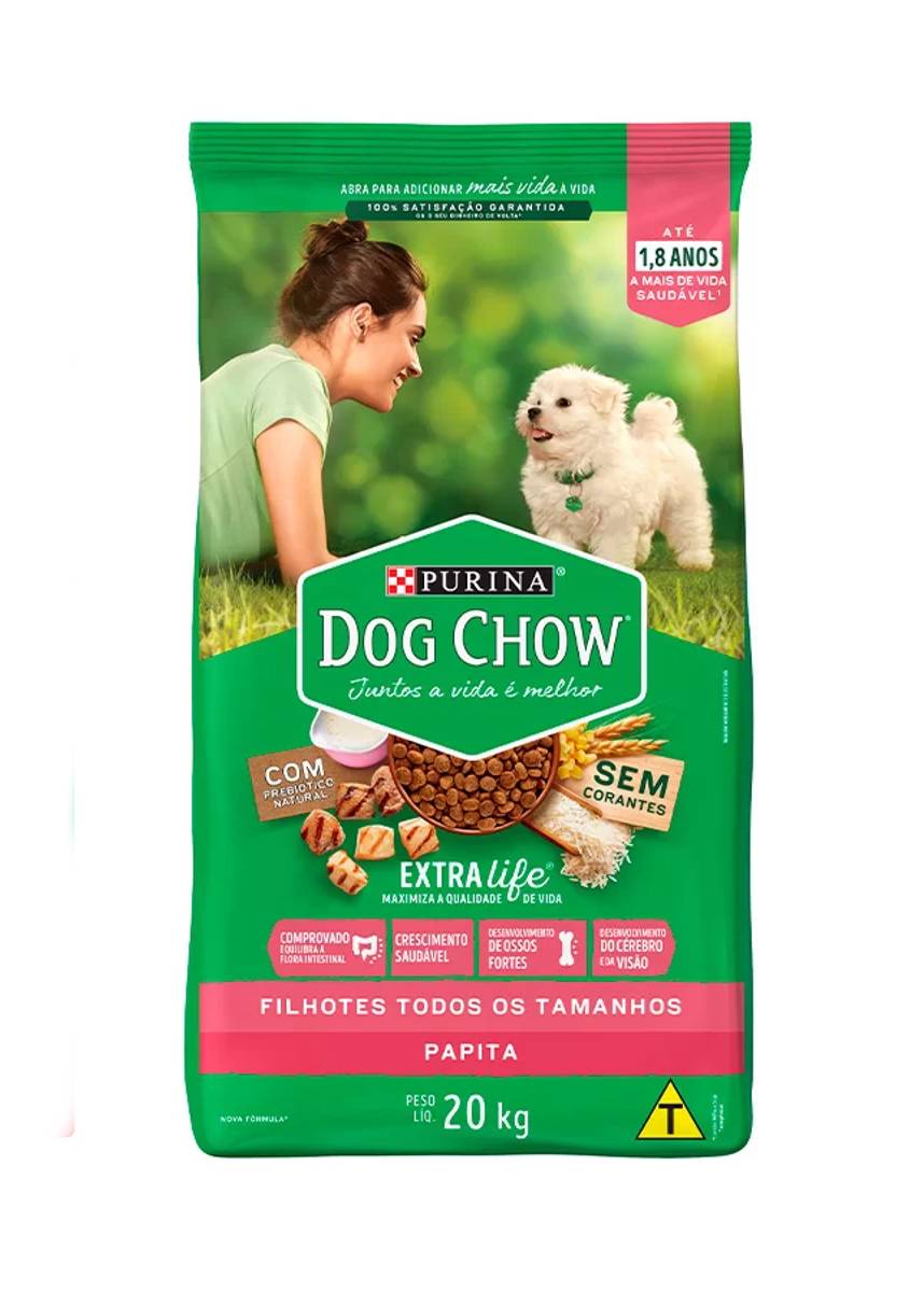 Ração Dog Chow Papita para Cães Filhotes Sabor Carne, Frango e Arroz