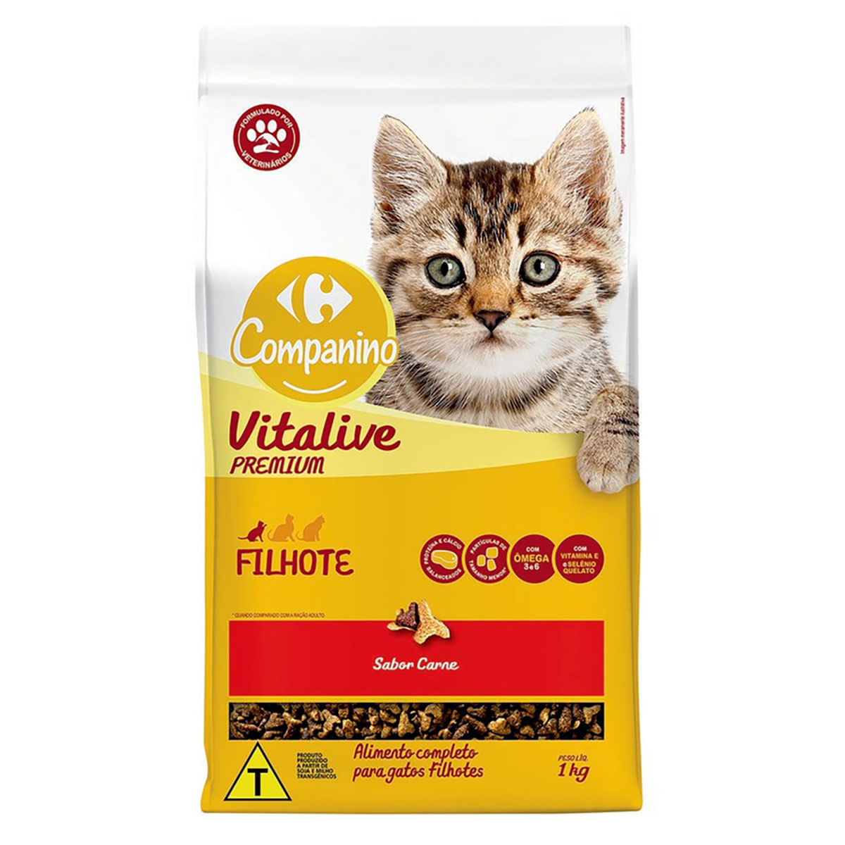 Ração para Gato Adulto Carrefour Companino Carne 1Kg