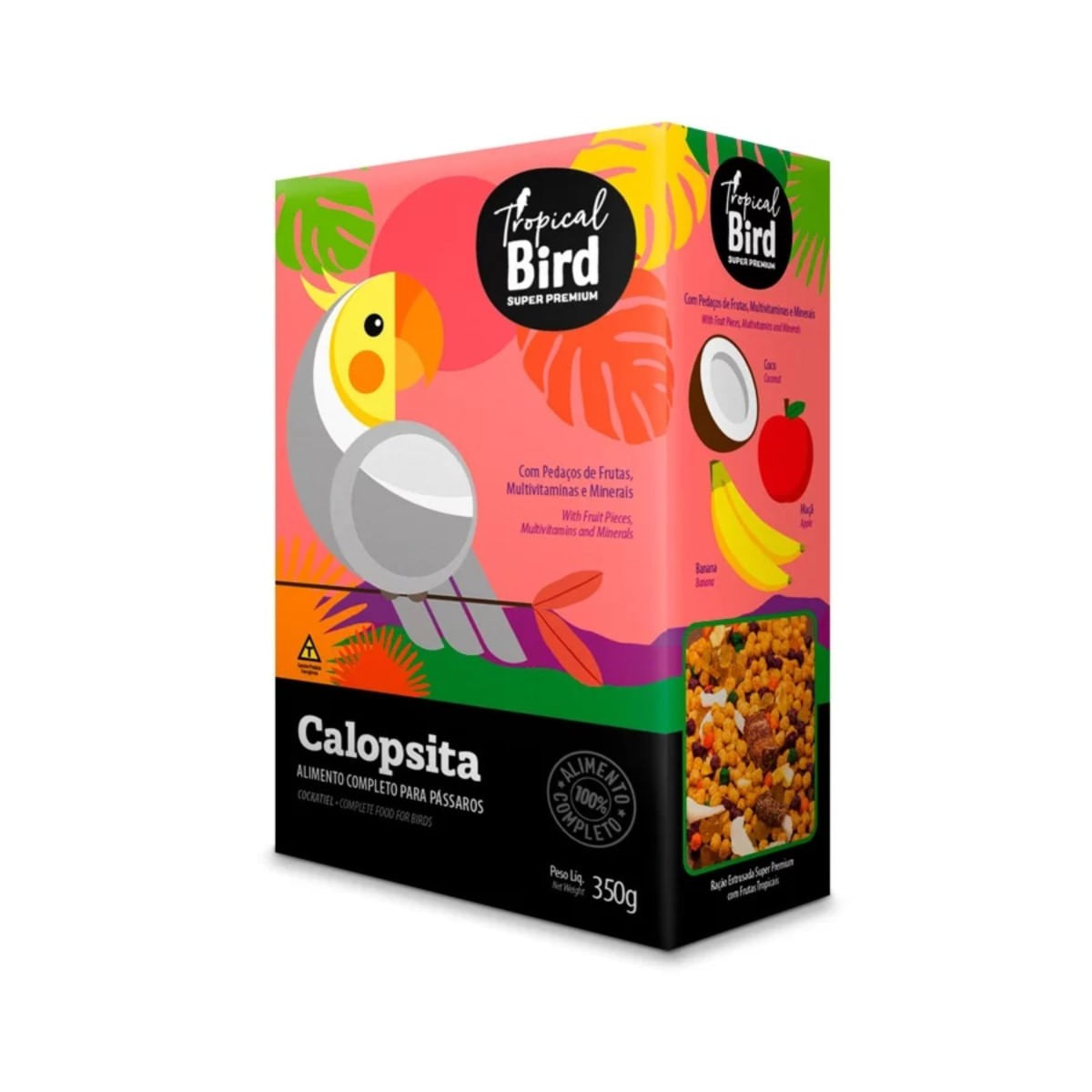 Ração Tropical Bird Super Premium para Calopsita Zootekna 350 g