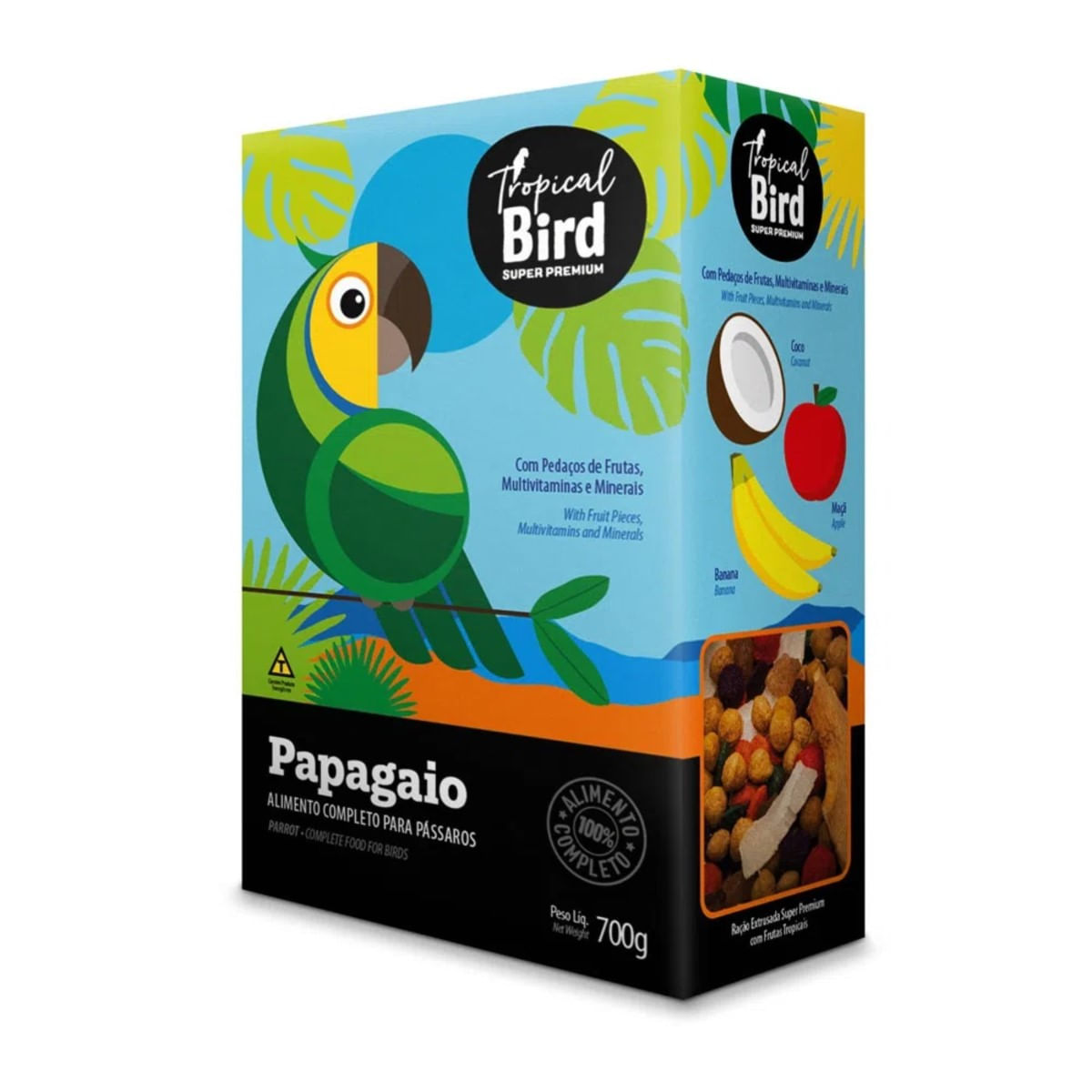 Alimento Tropical Bird Super Premium para Papagaio Zootekna 700 g