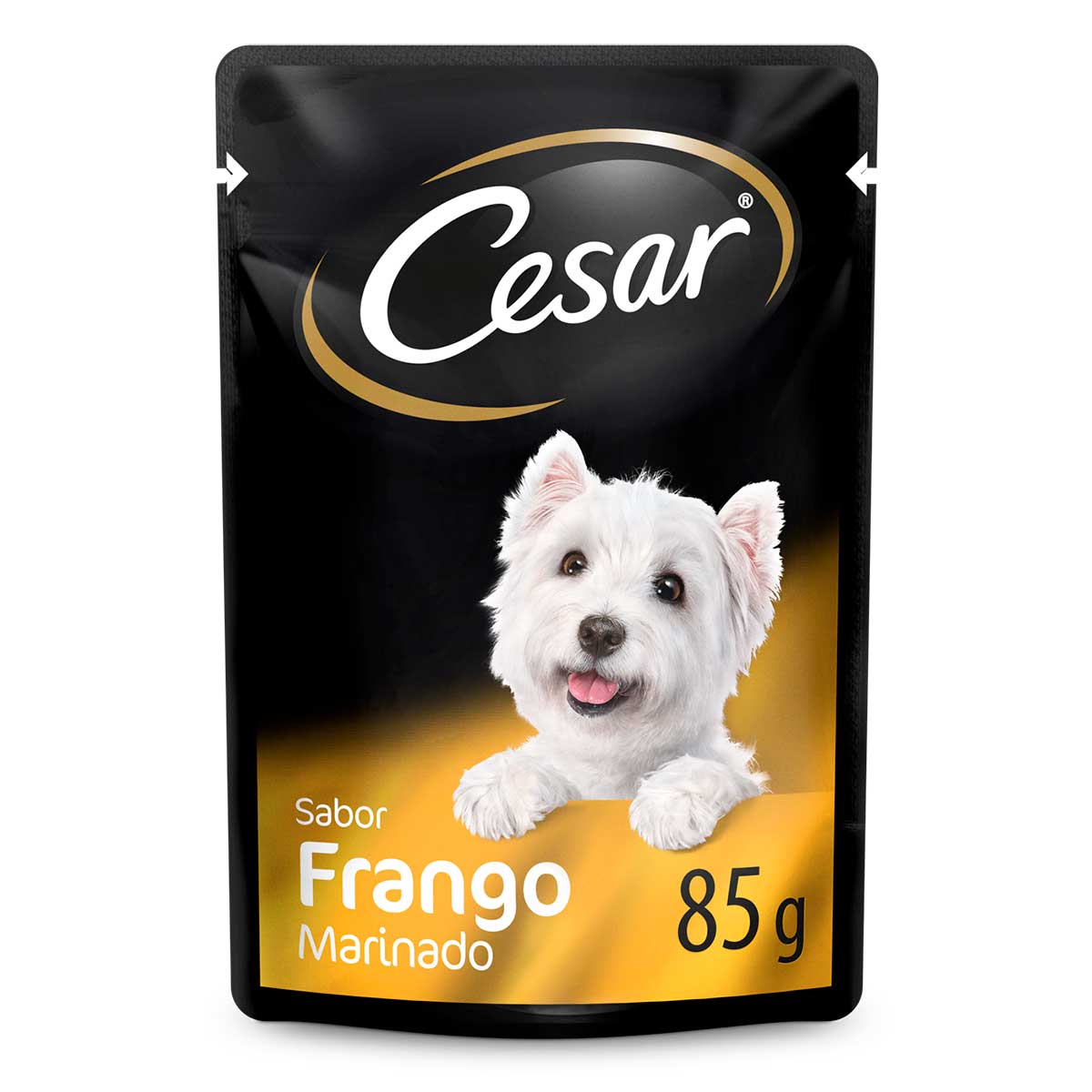 Ração Úmida Cesar Sachê Cortes Selecionados Sabor Frango Marinado ao Molho para Cães Adultos 85 g