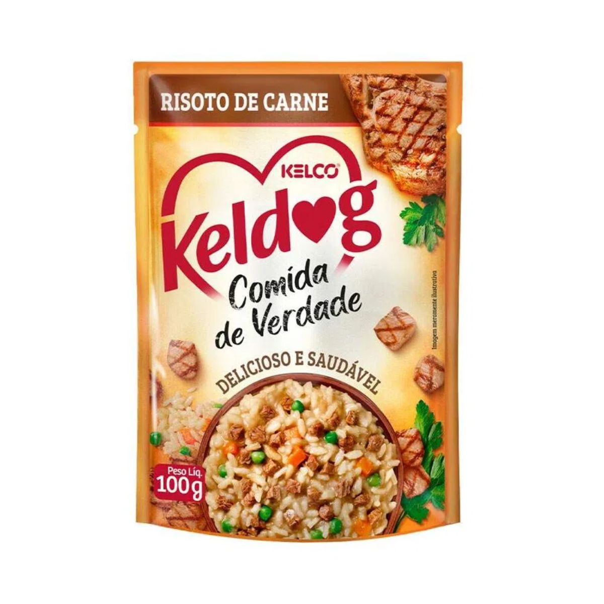 Ração Úmida Keldog Risoto de Carne em Sache 100 g