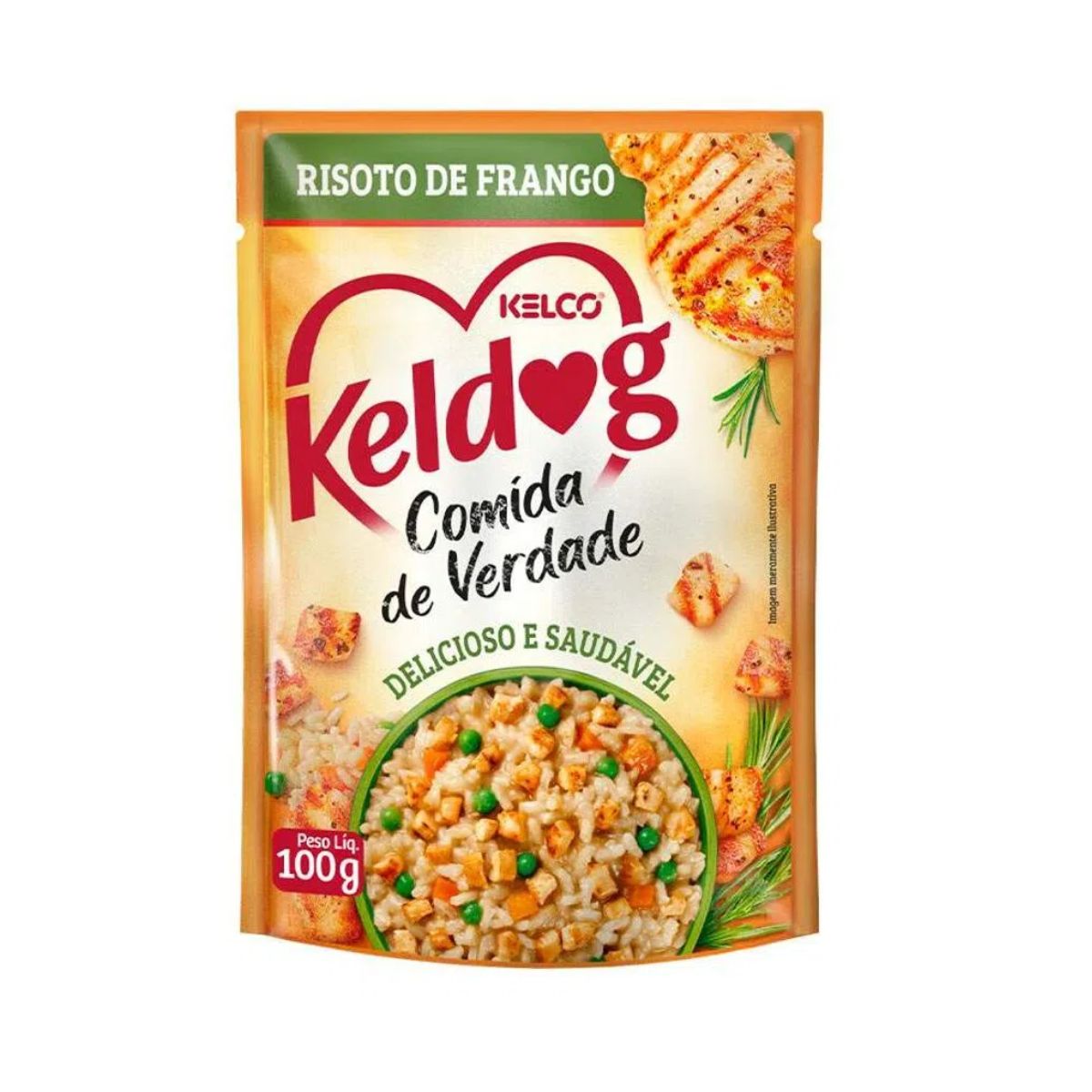 Ração Úmida Keldog Risoto de Frango em Sache 100 g