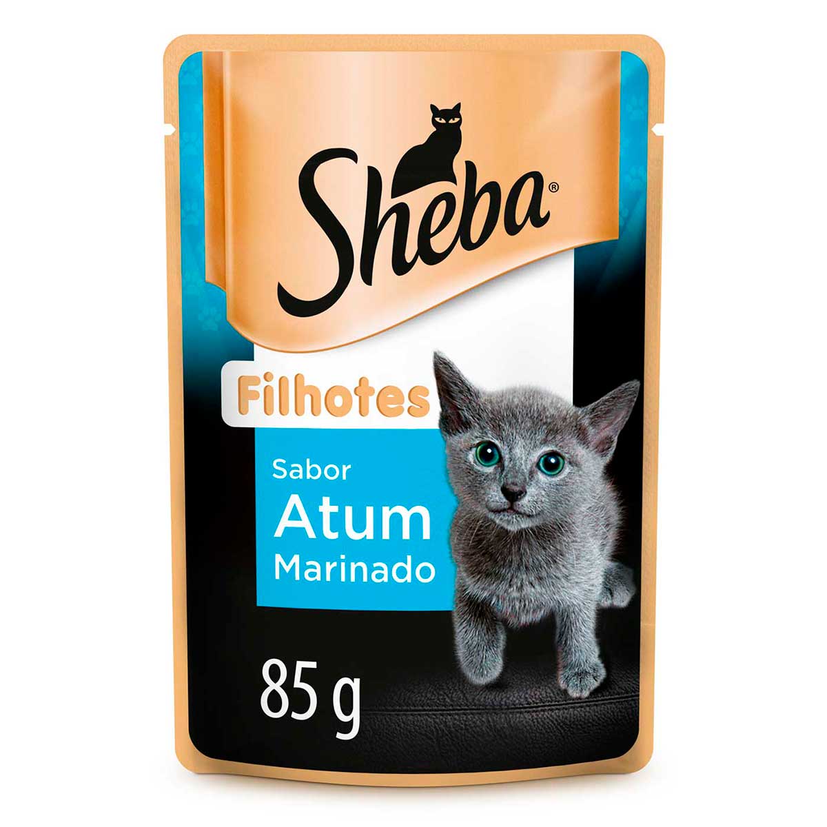 Ração Úmida Sheba Sachê Cortes Selecionados Sabor Atum Marinado para Gatos Filhotes 85 g