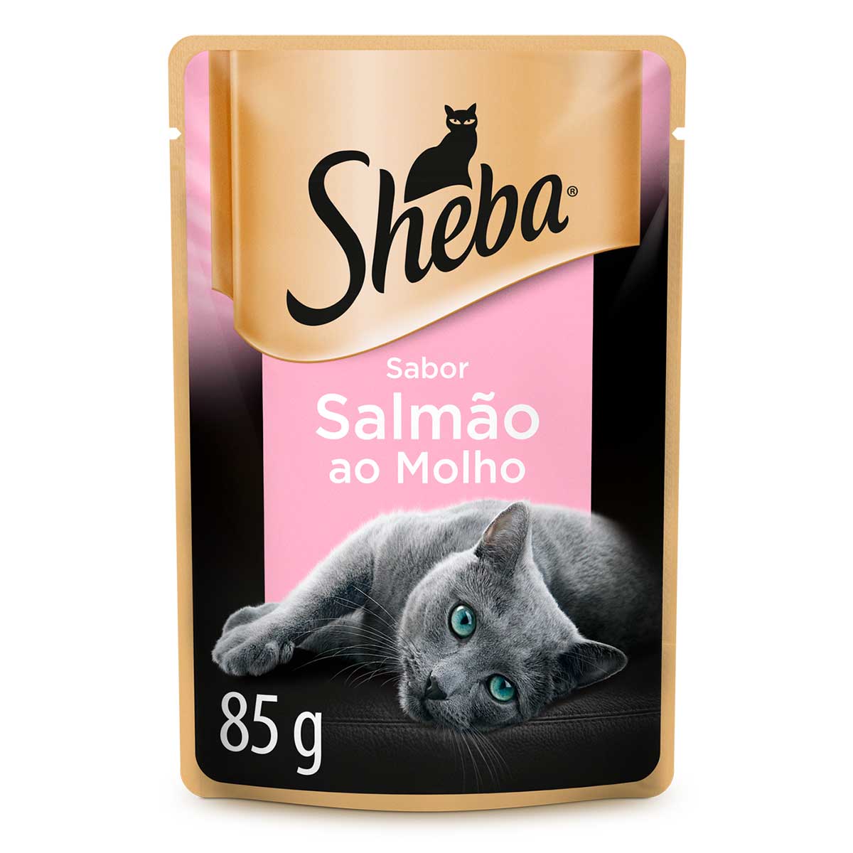 Ração Úmida Sheba Sachê Cortes Selecionados Sabor Salmão ao Molho para Gatos Adultos 85 g