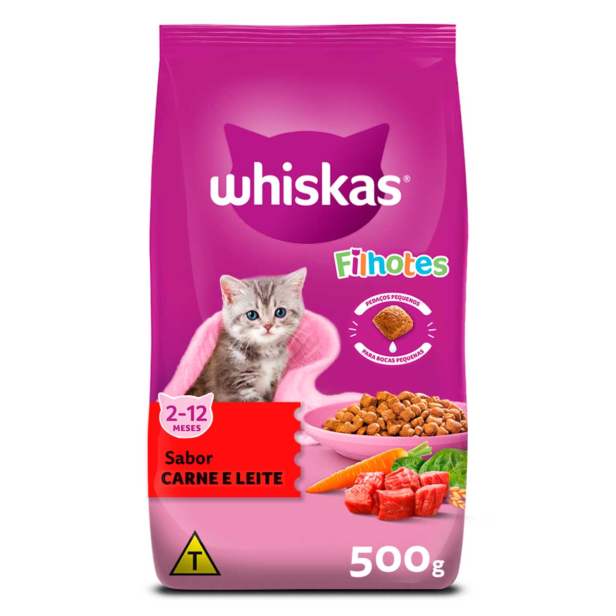 Ração Whiskas Carne e Leite para Gatos Filhotes 500 g