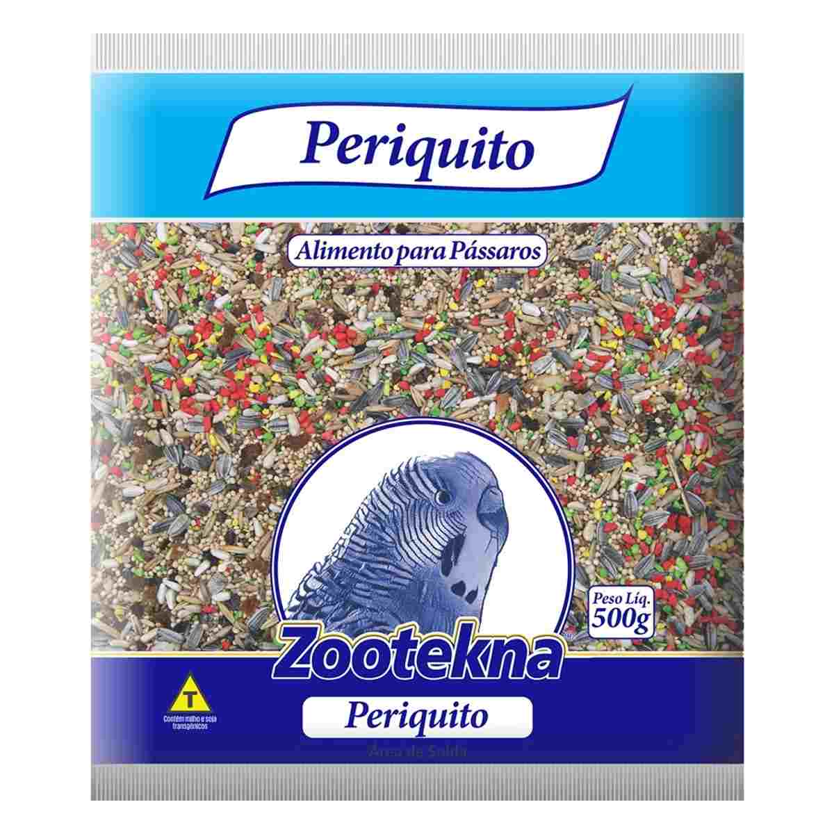 Ração Zootekna para Periquitos Mistura de Sementes 500g