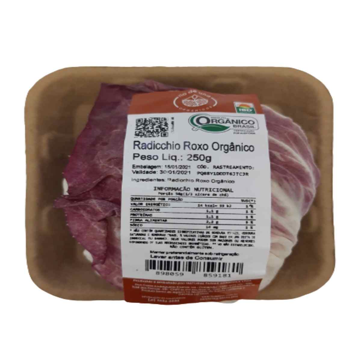 Radicchio Roxo Orgânico Rio de Una 250 g