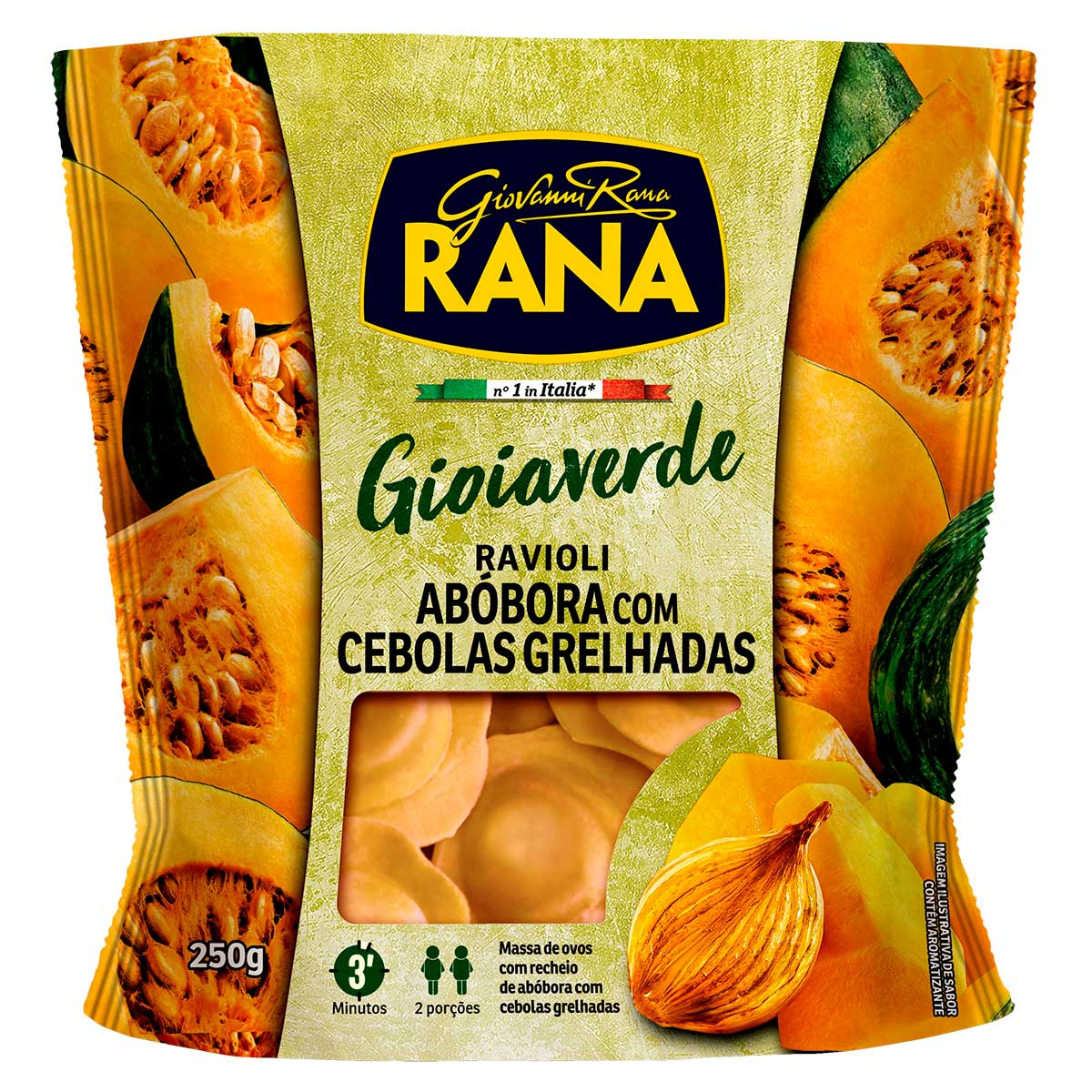 Ravioli Abóbora com Cebolas Grelhadas Rana 250 g