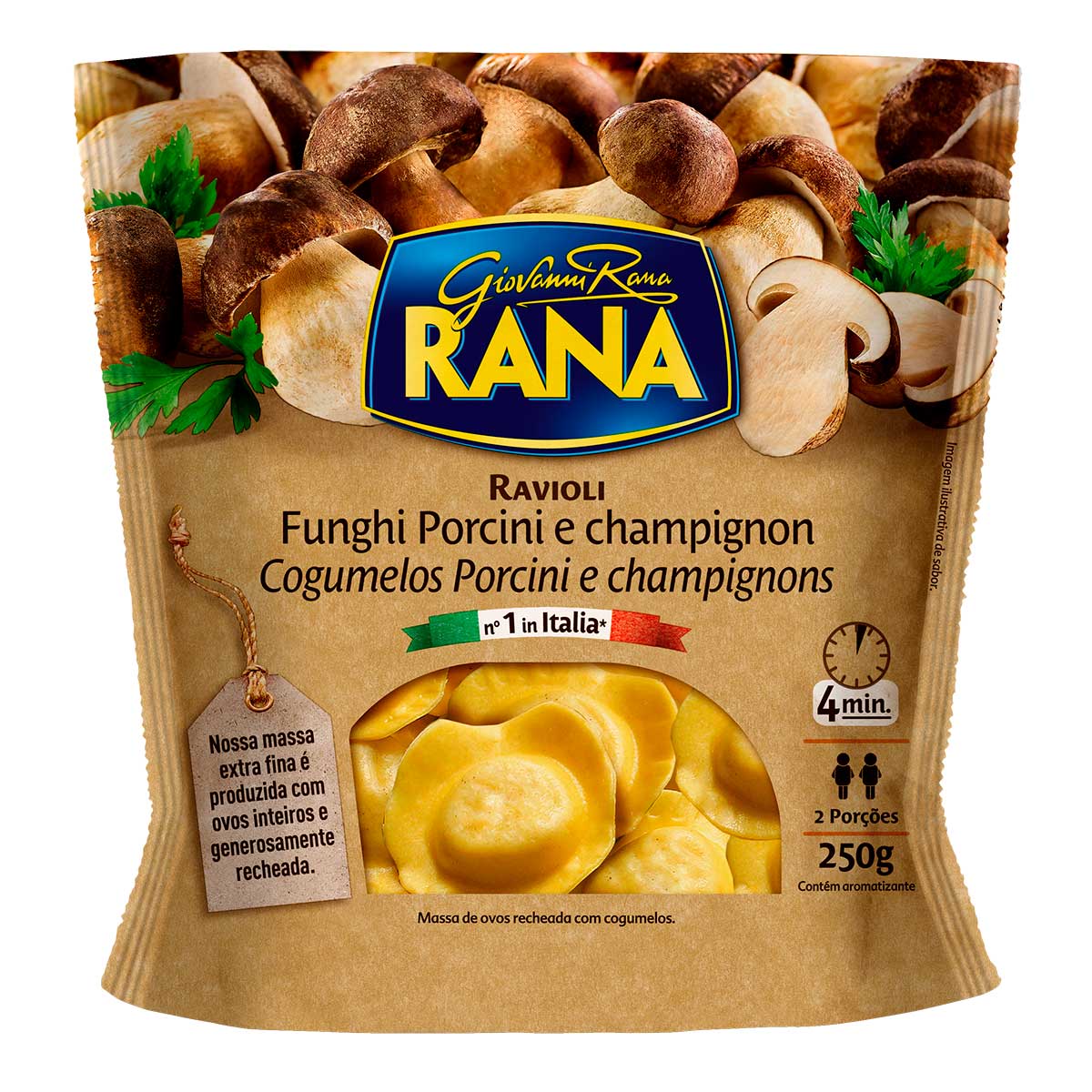 Ravioli Champignon Funghi Rana Pacote 250 g