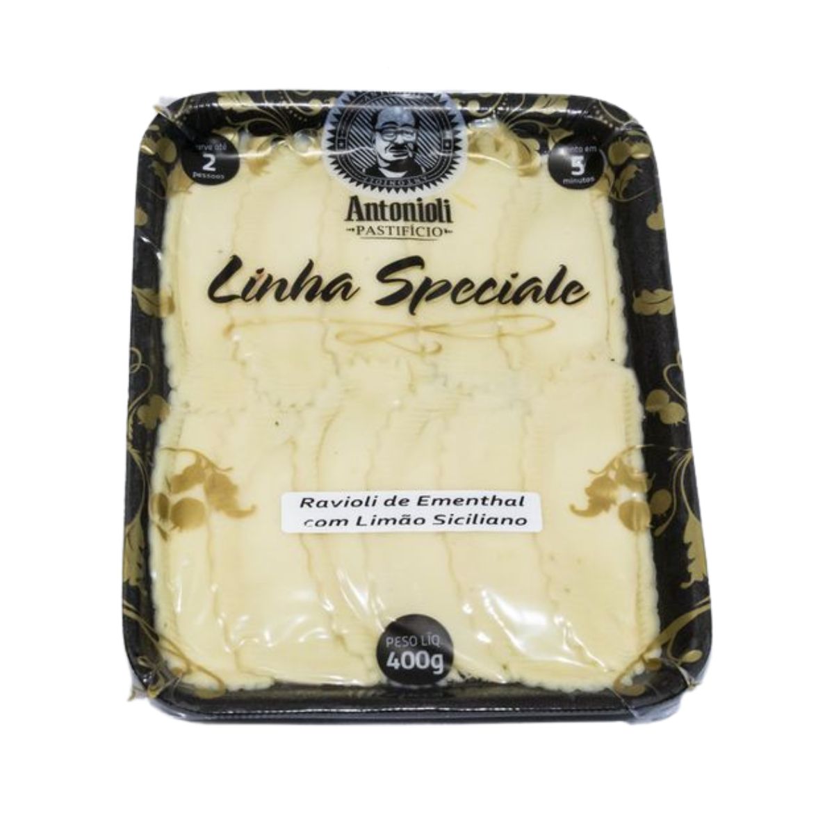 Ravioli de Ementhal com Limão Sciliano Linha Especiale Pastifício Antonioli  400 g