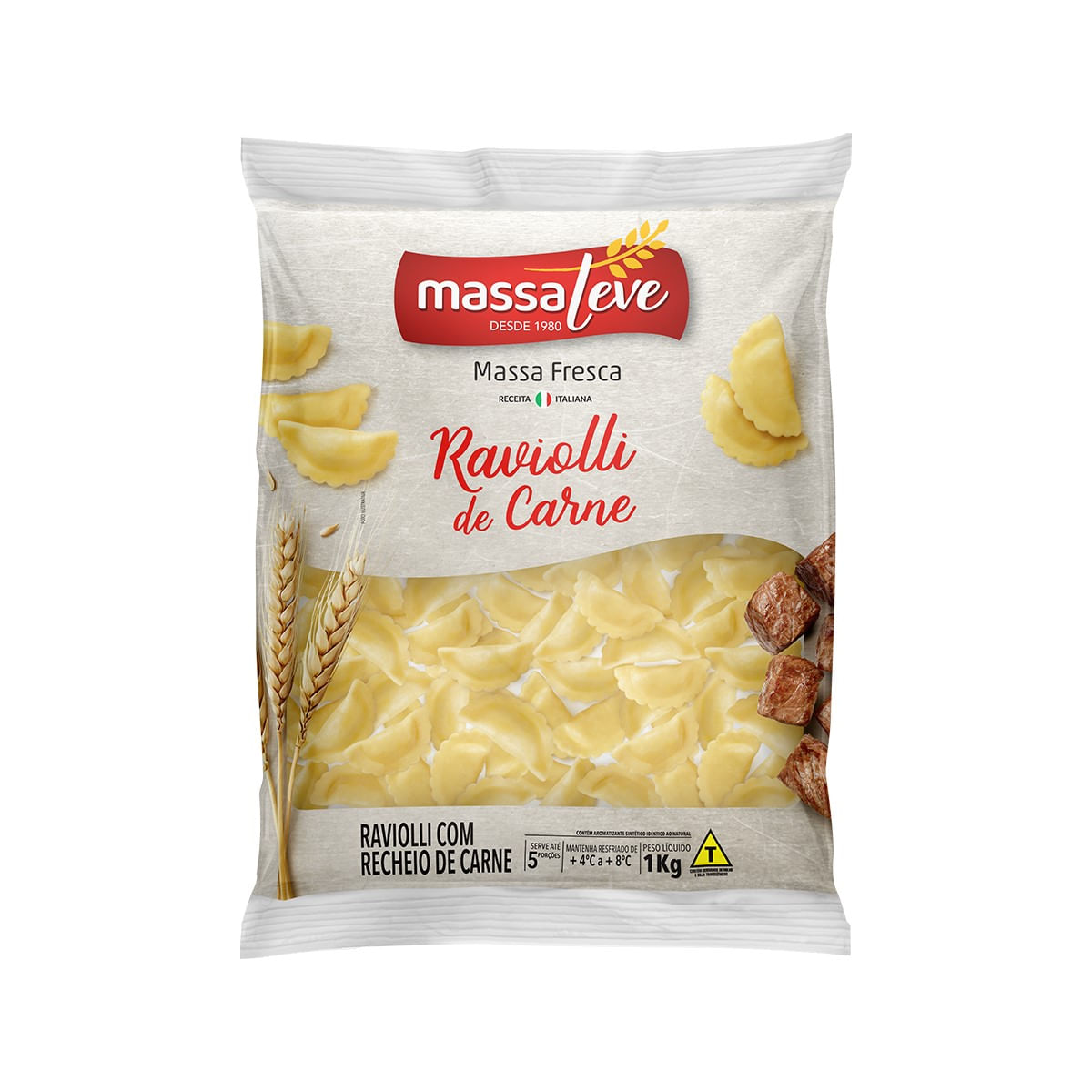 Ravioli Carne Massa Leve 1 kg