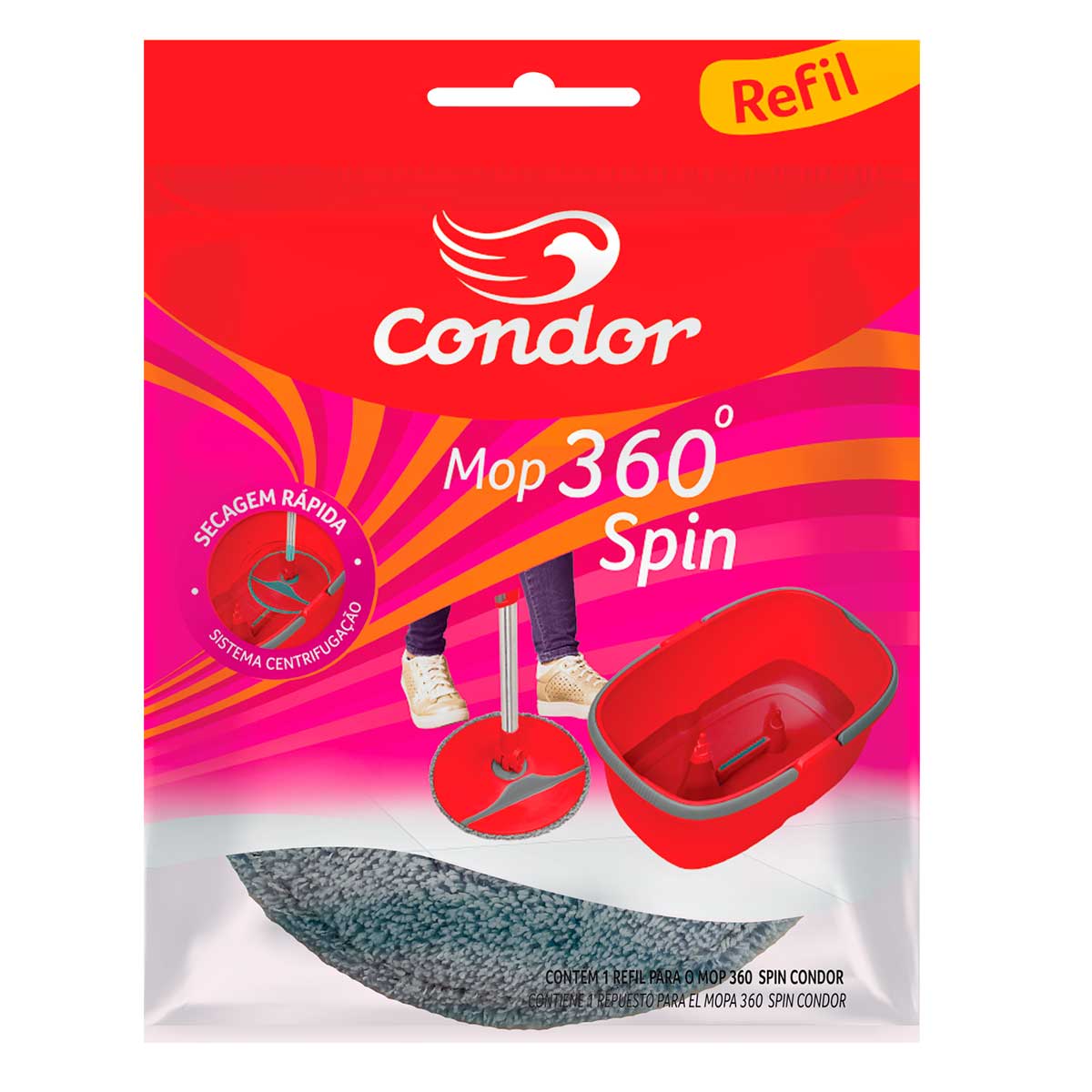 Refil de Esfregão Mop Spin Condor