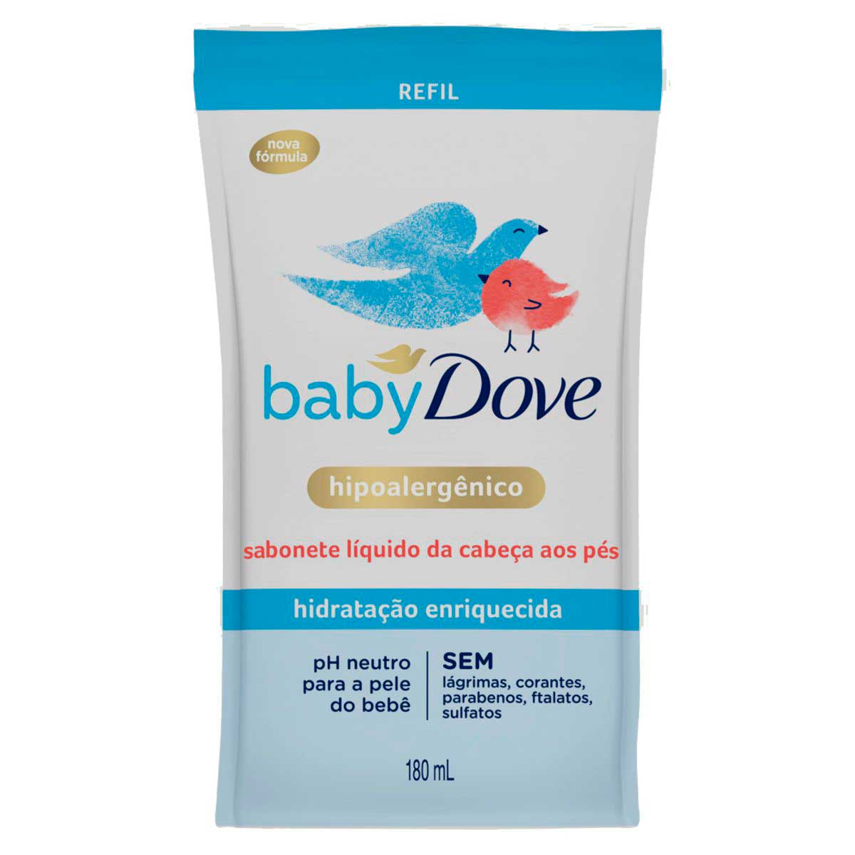 Refil Sabonete Líquido Baby Dove Hidratação Enriquecida 180ml