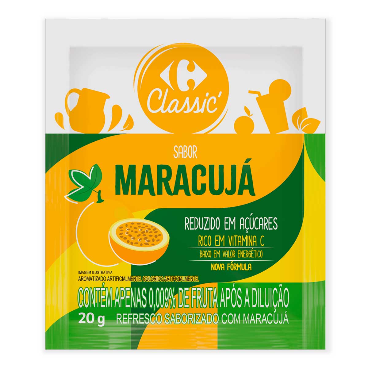 Refresco de Maracujá, Carrefour, 20g