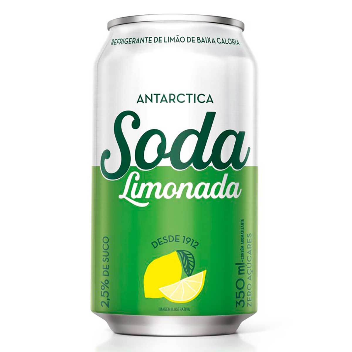 Refrigerante Soda Limonada Antarctica Zero Lata 350ML