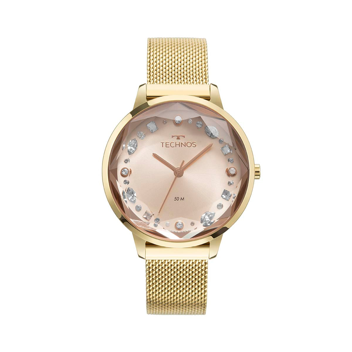 Relógio Technos Crystal Feminino Dourado Analógico 2036MMW/1T