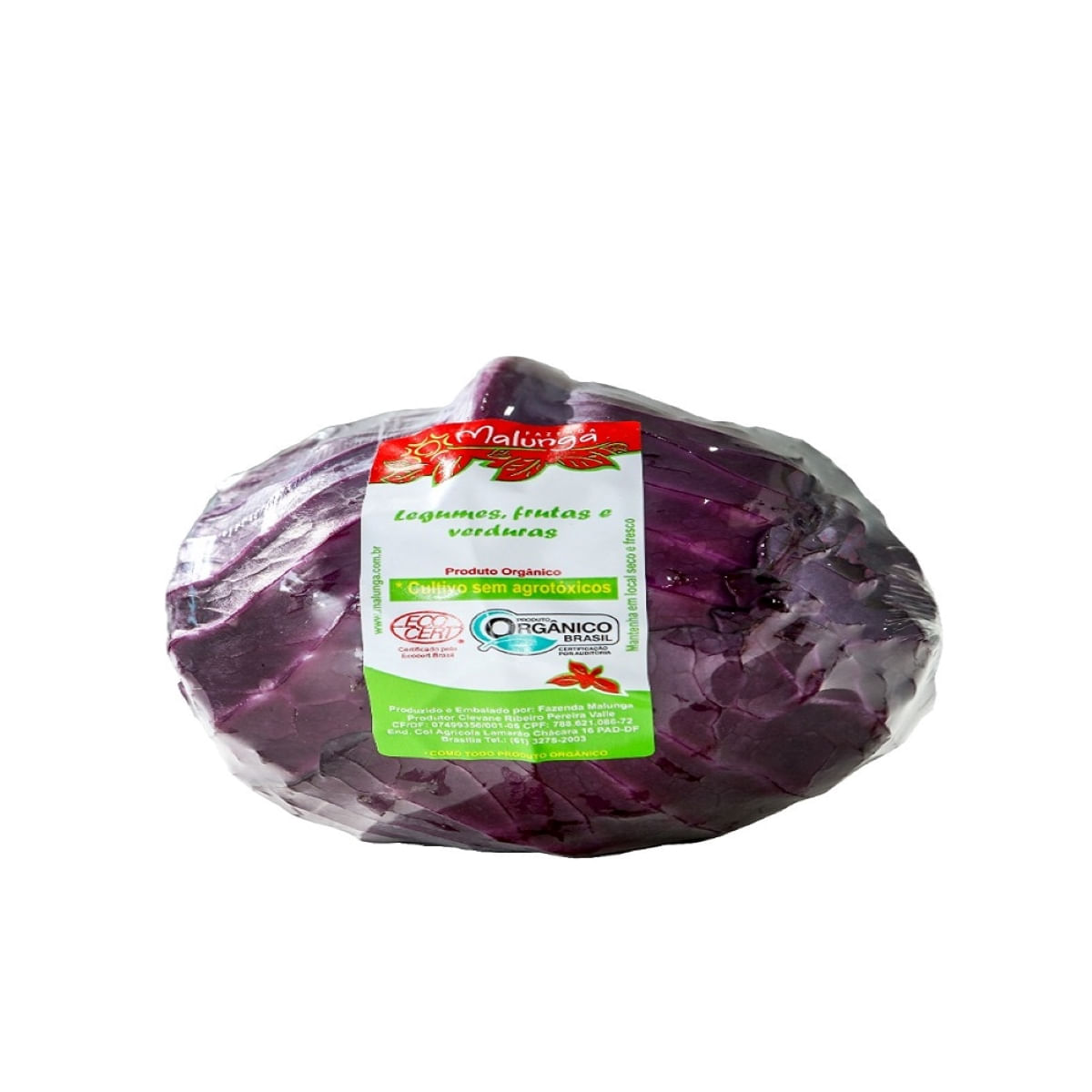 Repolho Roxo Orgânico Malunga 400 g