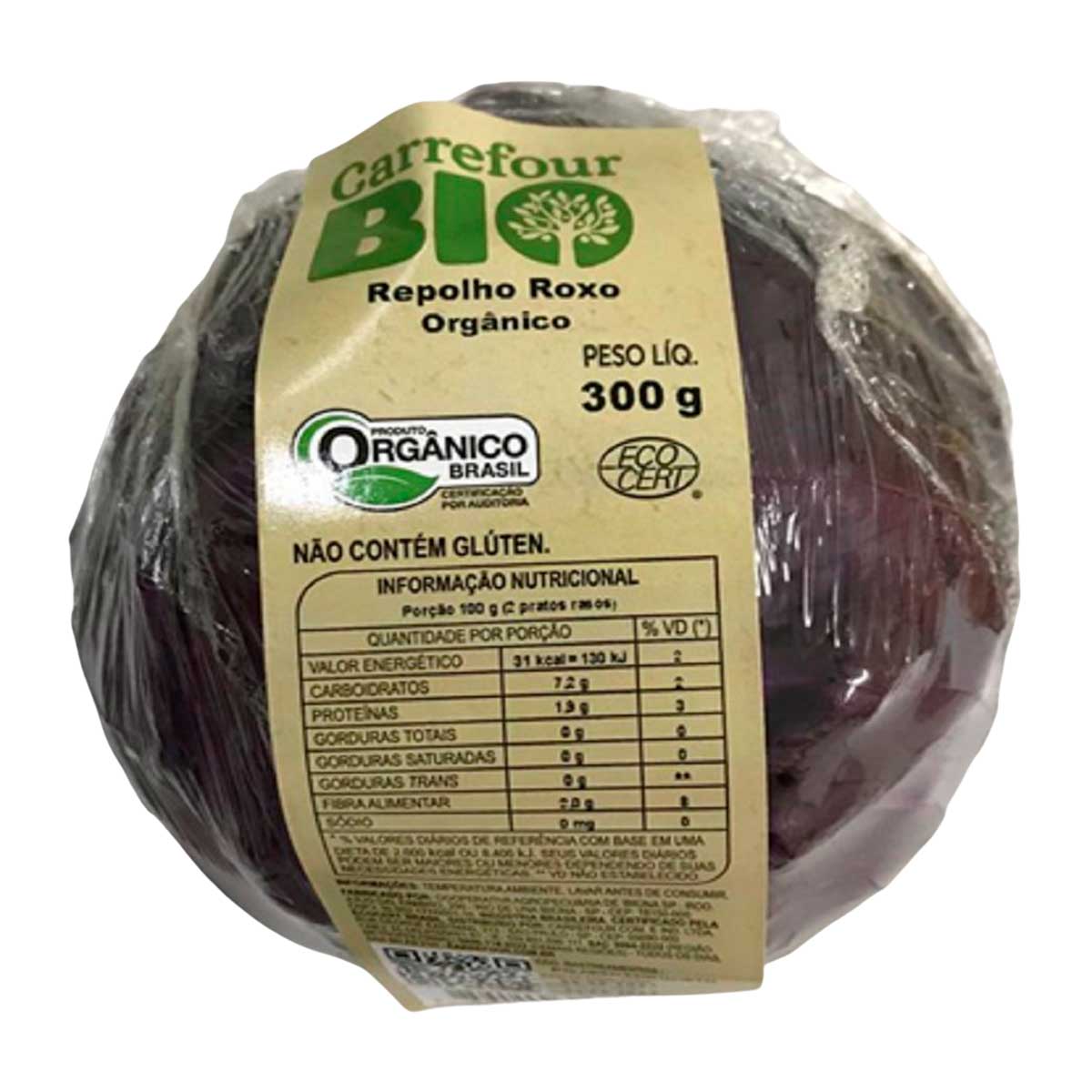 Repolho Roxo Orgânico Carrefour Bio 300G