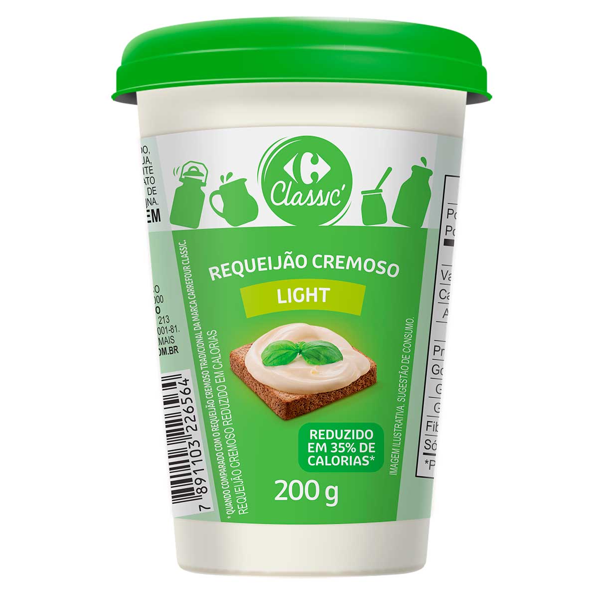 Requeijão Cremoso Light Carrefour Classic 200g