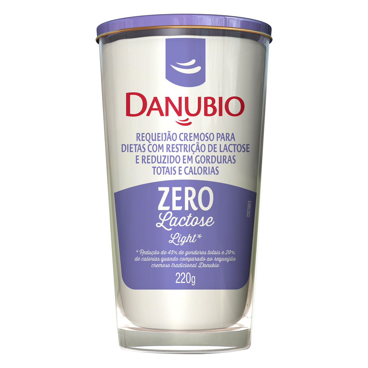 Requeijão Cremoso Light Zero Lactose Danubio Copo 220 g