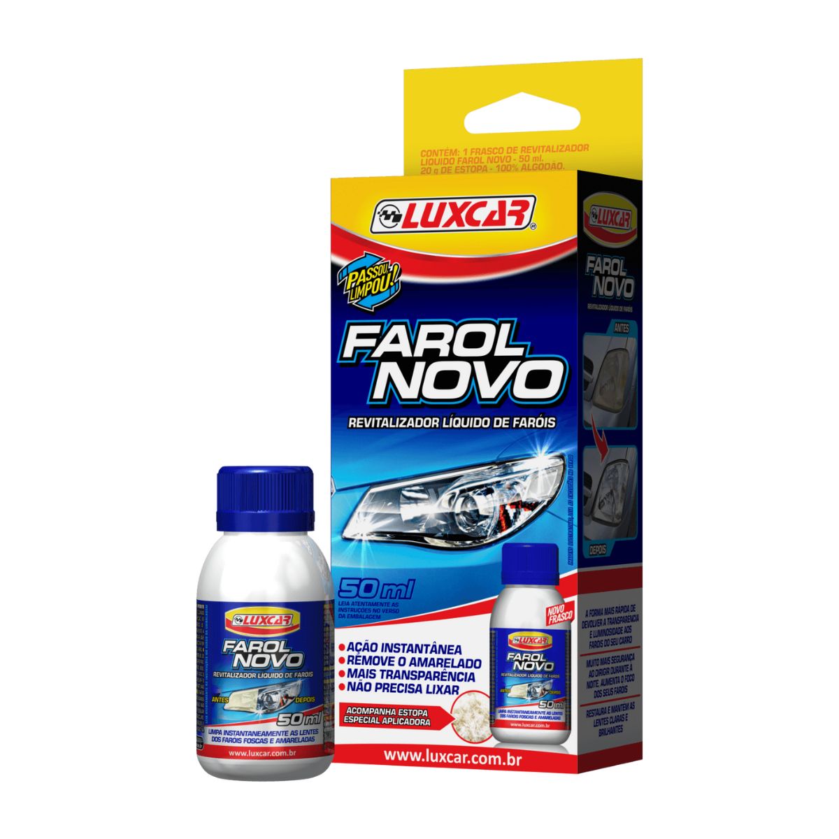 Revitalizador Líquido Farol Novo Luxcar 50 ml