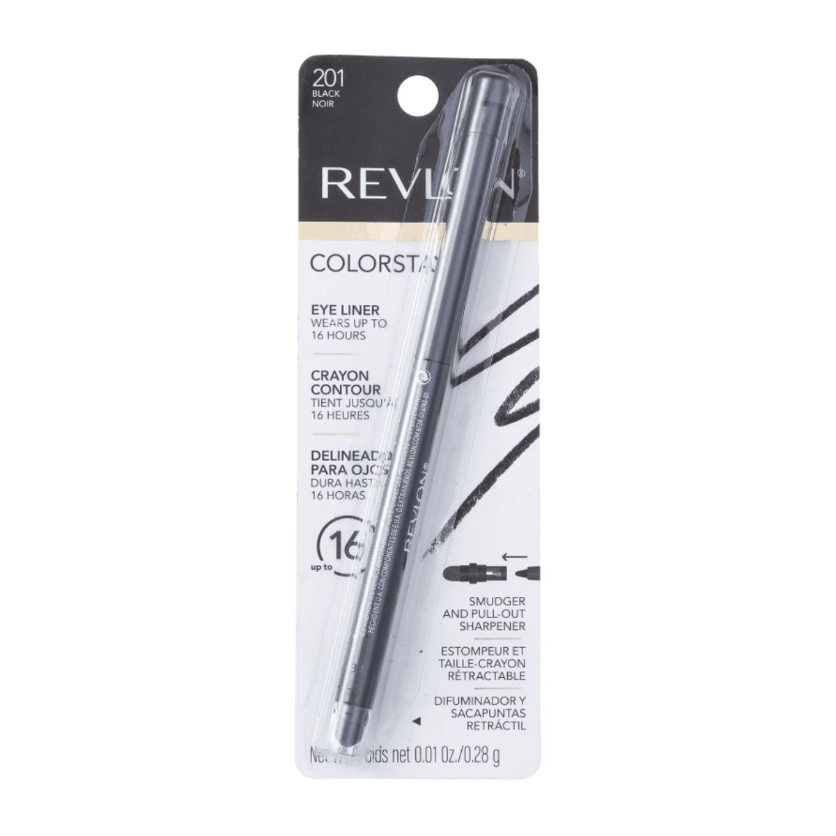 Delineador Revlon Eyeliner ColorStay Black com 1 Unidade