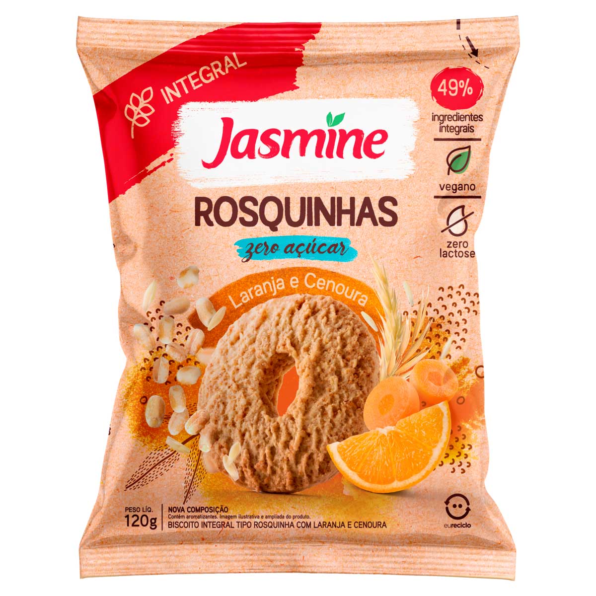 Rosquinha de Laranja e Cenoura Jasmine 150g