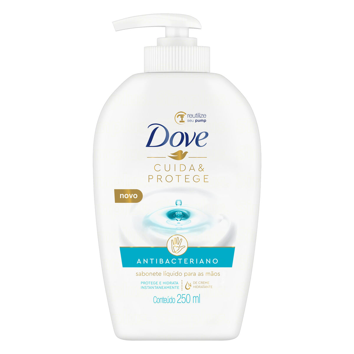 Sabonete Líquido Antibacteriano para As Mãos Dove Cuida &amp; Protege Frasco 250 ml