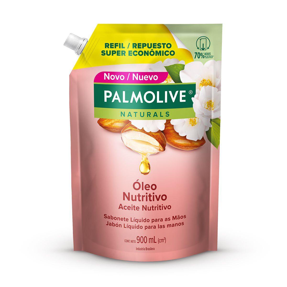 SABONETE LIQUIDO PALMOLIVE NATURALS OLEO NUTRITIVO CAMELIA REFIL 900ML