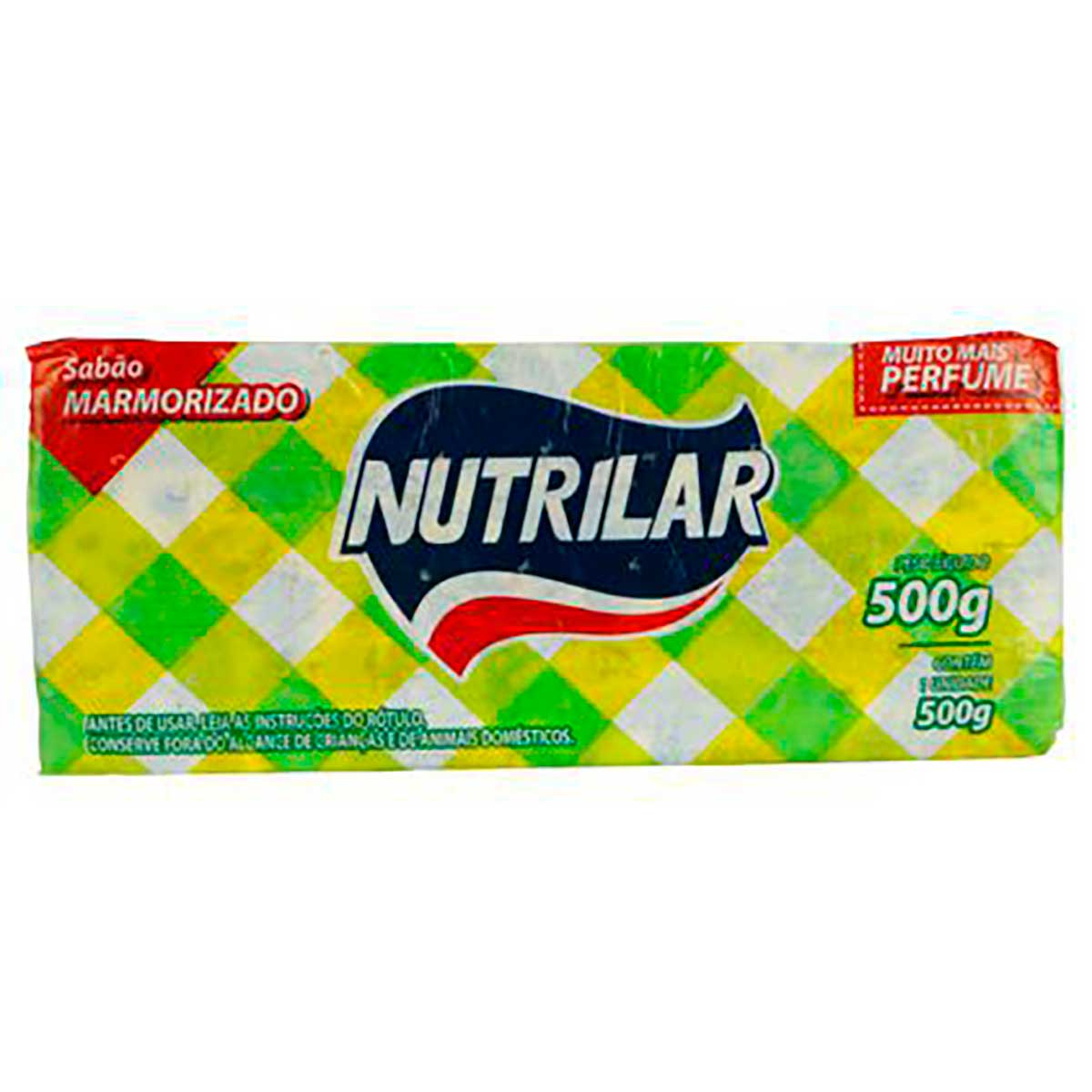 Sabão Barra Marmorizado Verde Nutrilar 500 g