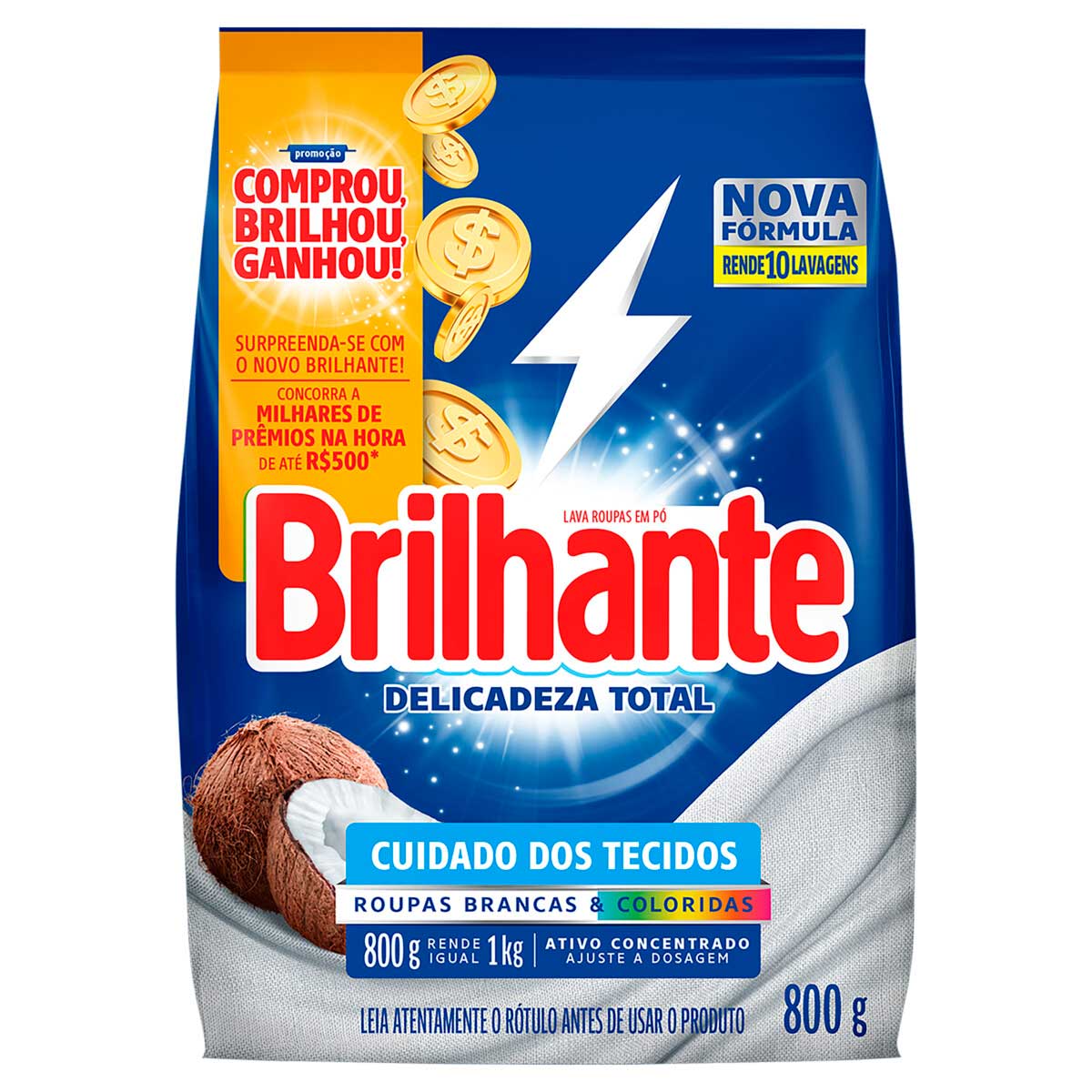 Sabão em Pó Brilhante Delicadeza Total 800g