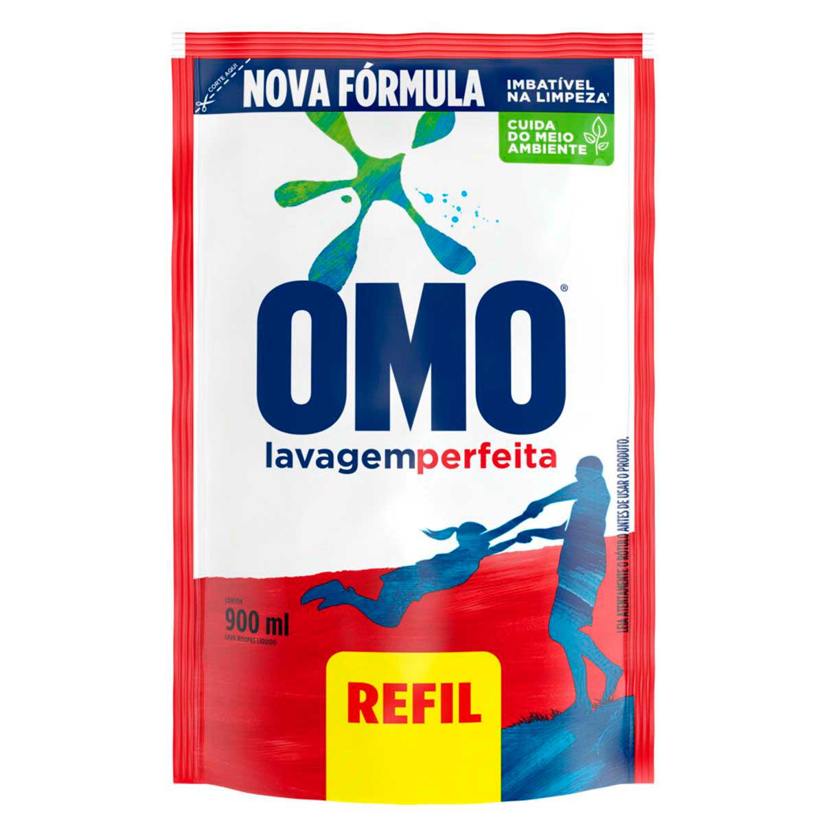 Sabão Líquido Refil Omo Lavagem Perfeita 900ml