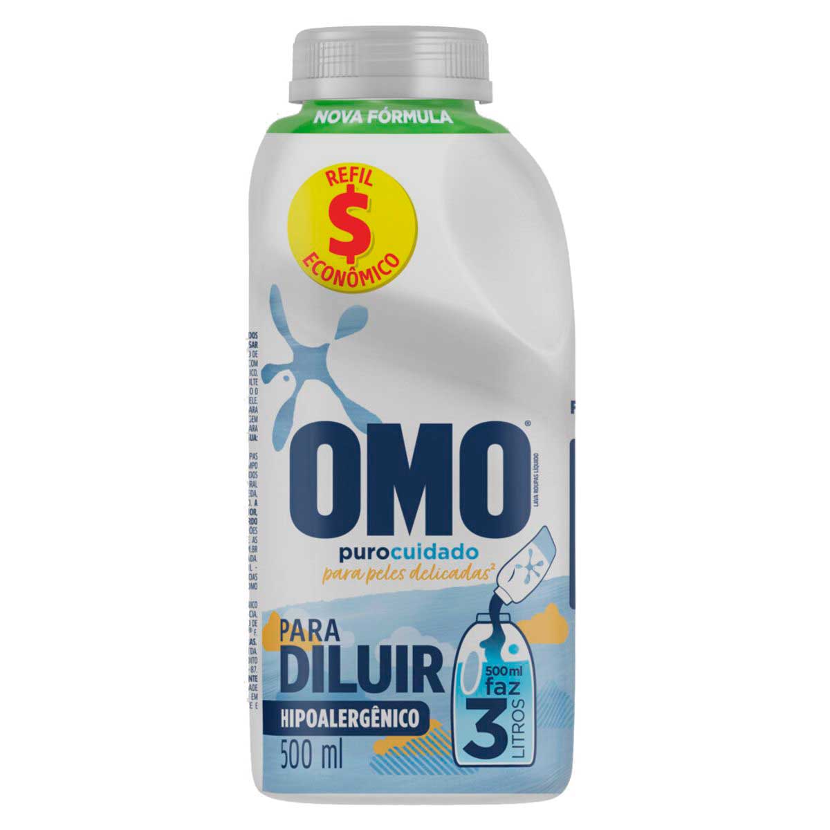 Sabão Líquido Refil Omo Puro Cuidado 500ml