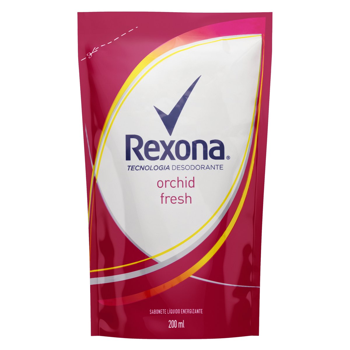 Sabonete Líquido Energizante Orchid Fresh Rexona Sachê 200 ml Refil