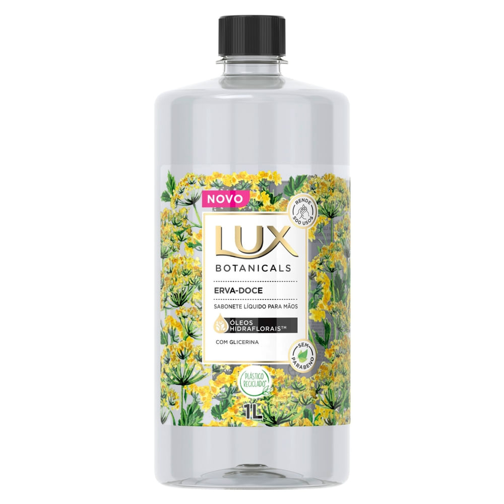 Sabonete Líquido Para Mãos e Corpo Lux Botanicals Erva Doce Com Óleos Hidraflorais 1 L