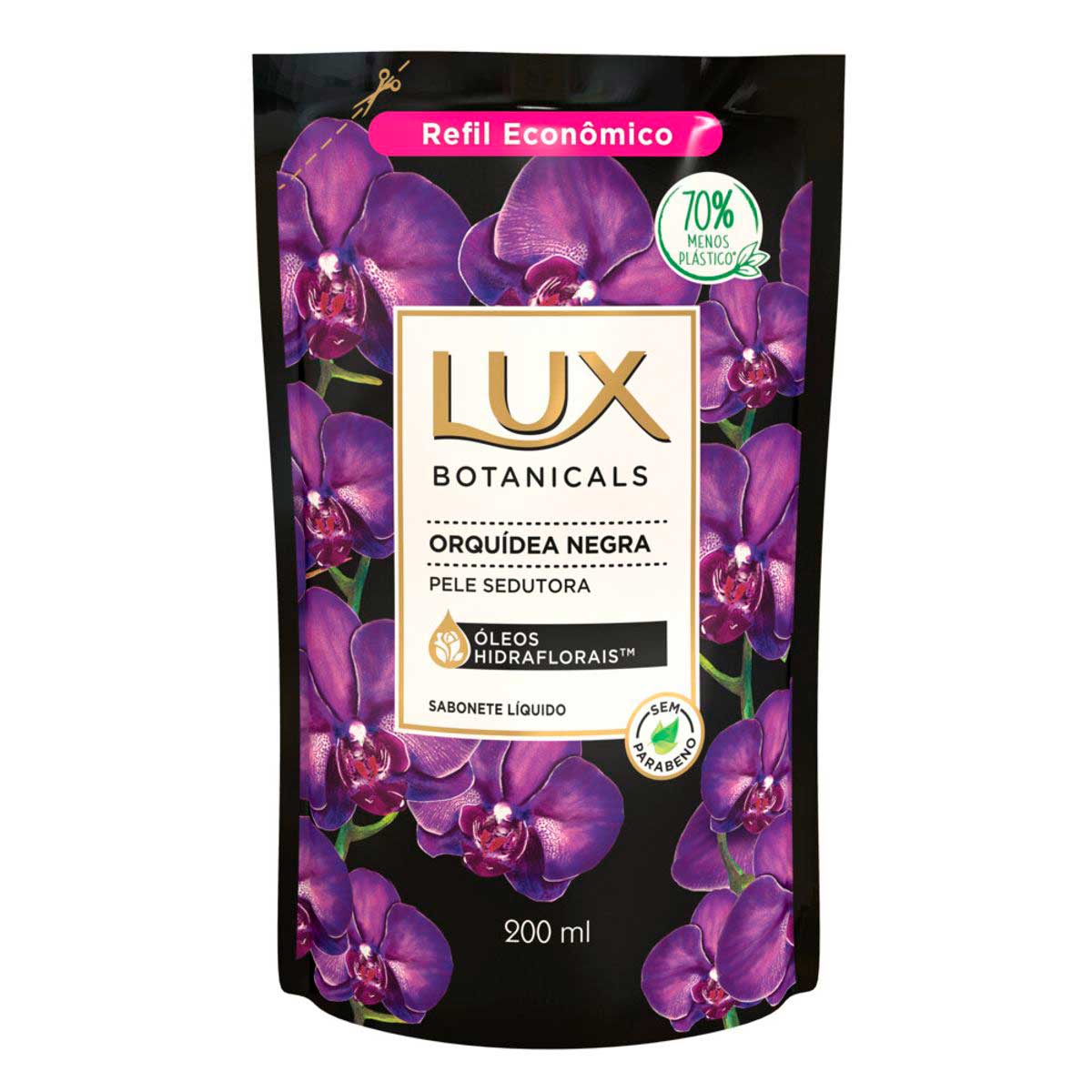 Sabonete Liquido Lux Botanicals Orquidea Negra 200ml Refil