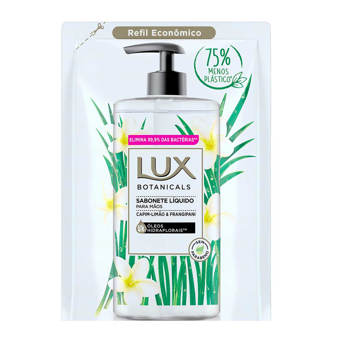 Sabonete Líquido para as Mãos Capim-Limão &amp; Frangipani Lux Botanicals 440 ml Refil Econômico