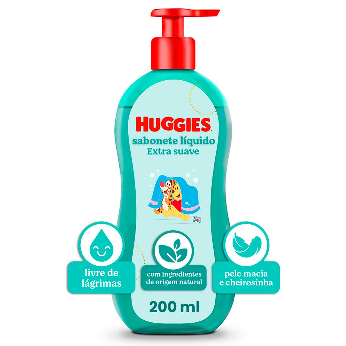 Sabonete Líquido para Bebê Huggies Extra Suave 200ml