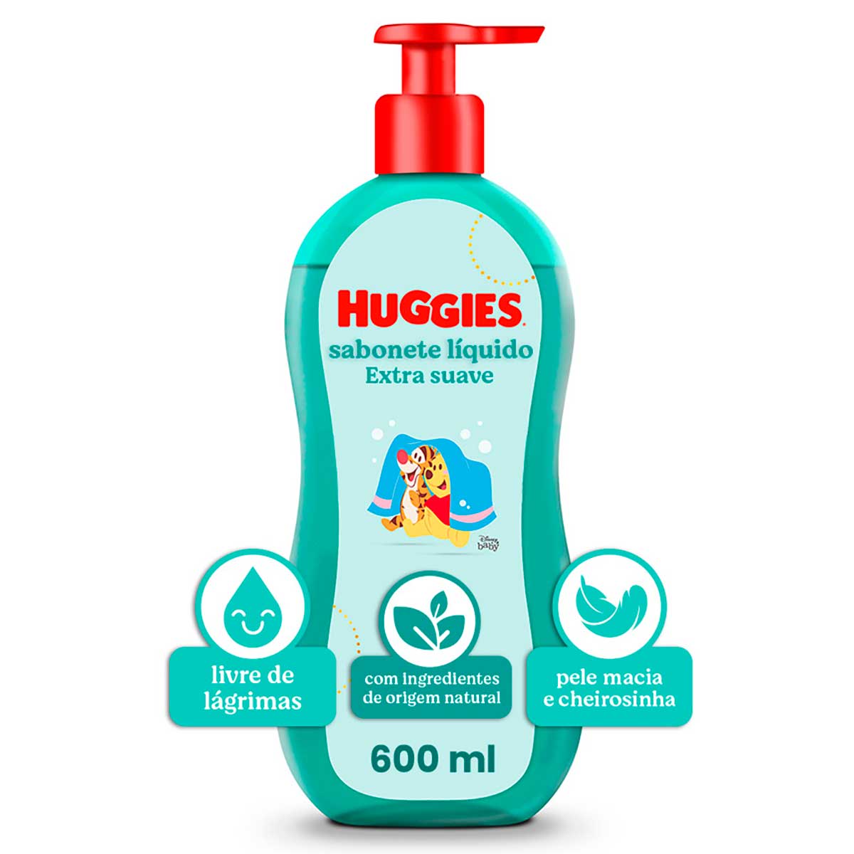 Sabonete Líquido para Bebê Huggies Extra Suave 600ml