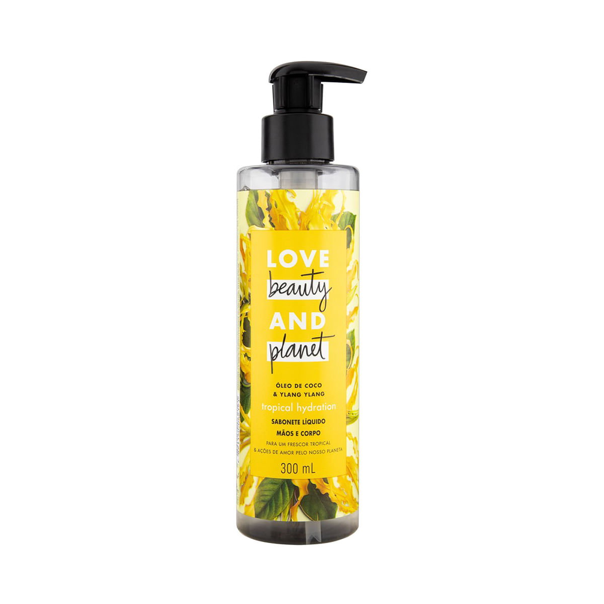 Sabonete Líquido Pump Corporal Love Beauty &amp; Planet Óleo de Coco e Ylang Ylang 300ml