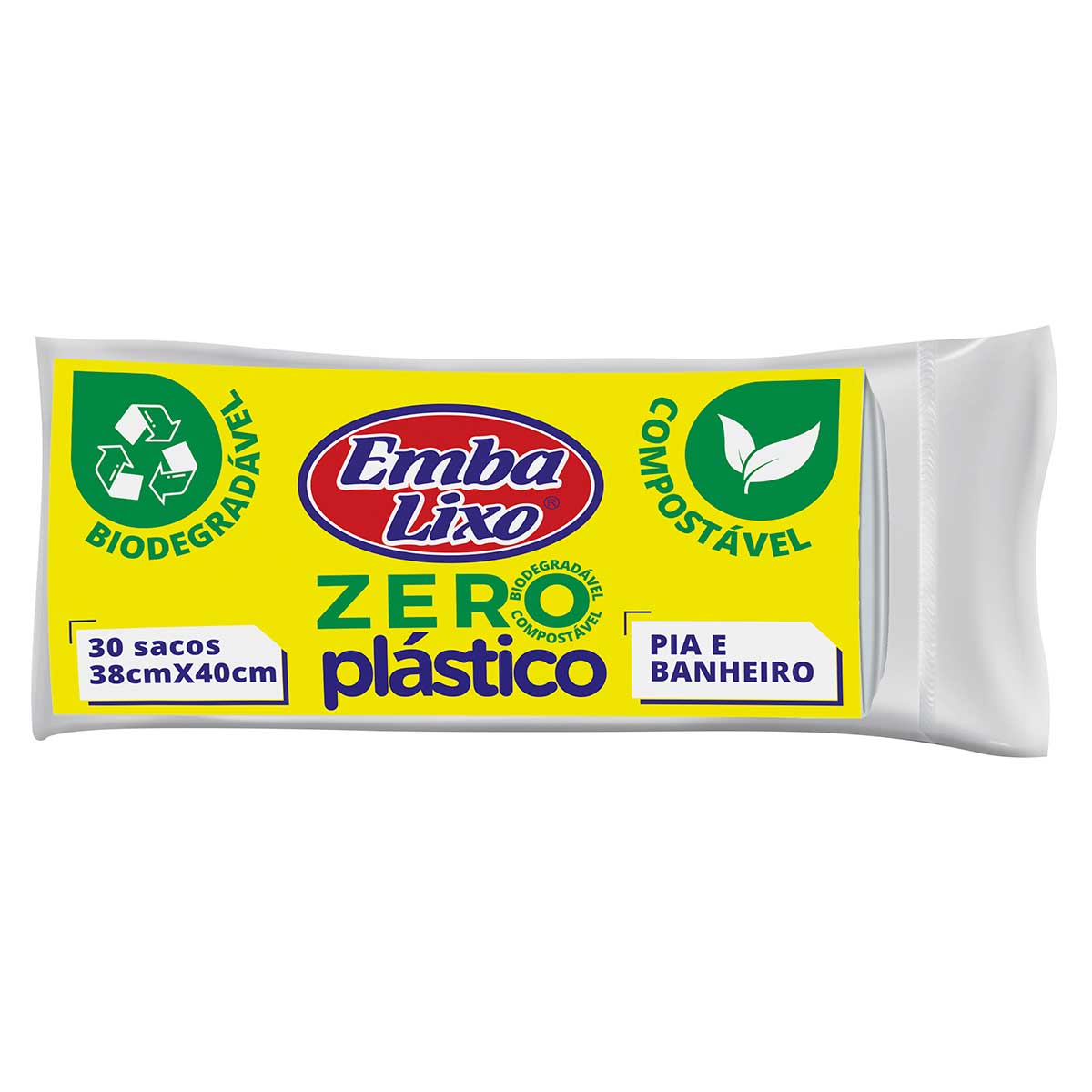 Saco de Lixo Embalixo Branco 30 Unidades 10L