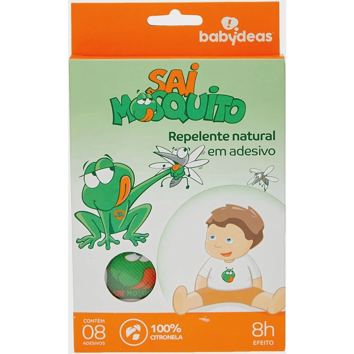 Repelente Infantil Babydeas Sai Mosquito Adesivo com 8 Unidades