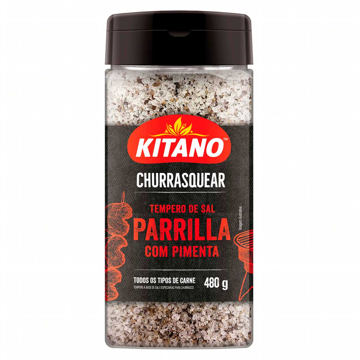 Sal de Parrilla com Pimenta Kitano Churrasquear 480g