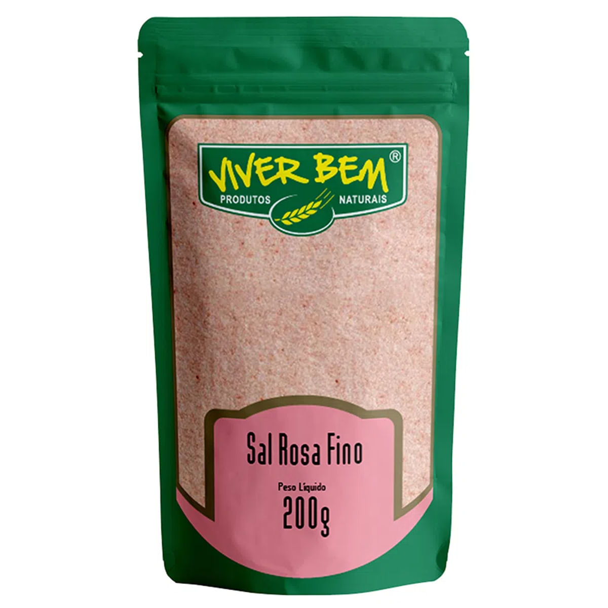 Sal Fino Rosa do Himalaia Viver Bem Produtos Naturais 200 g